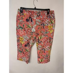 FIT SIGHT Capri Pants Floral Bloom Core Garden Country Club Womens SZ Petite XL